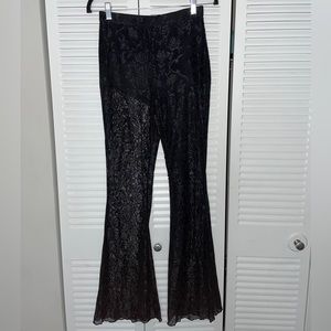 SHEIN- Black Lace Wide Leg Pants- NWT